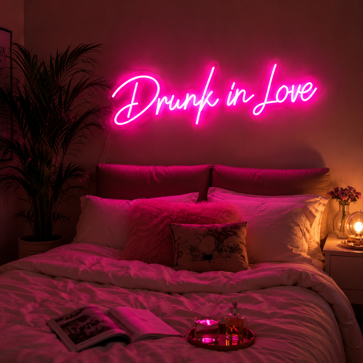Néon LED « Drunk in Love » – Enseigne Lumineuse Murale 55 cm