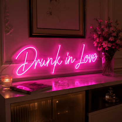 Néon LED « Drunk in Love » – Enseigne Lumineuse Murale 55 cm