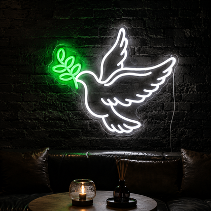 Néon LED Colombe de la Paix – Décoration Murale | L'Atelier du Néon
