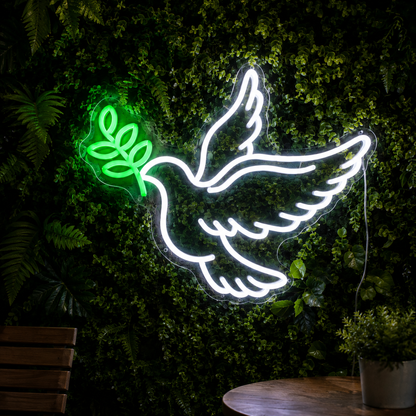 Néon LED Colombe de la Paix – Décoration Murale | L'Atelier du Néon