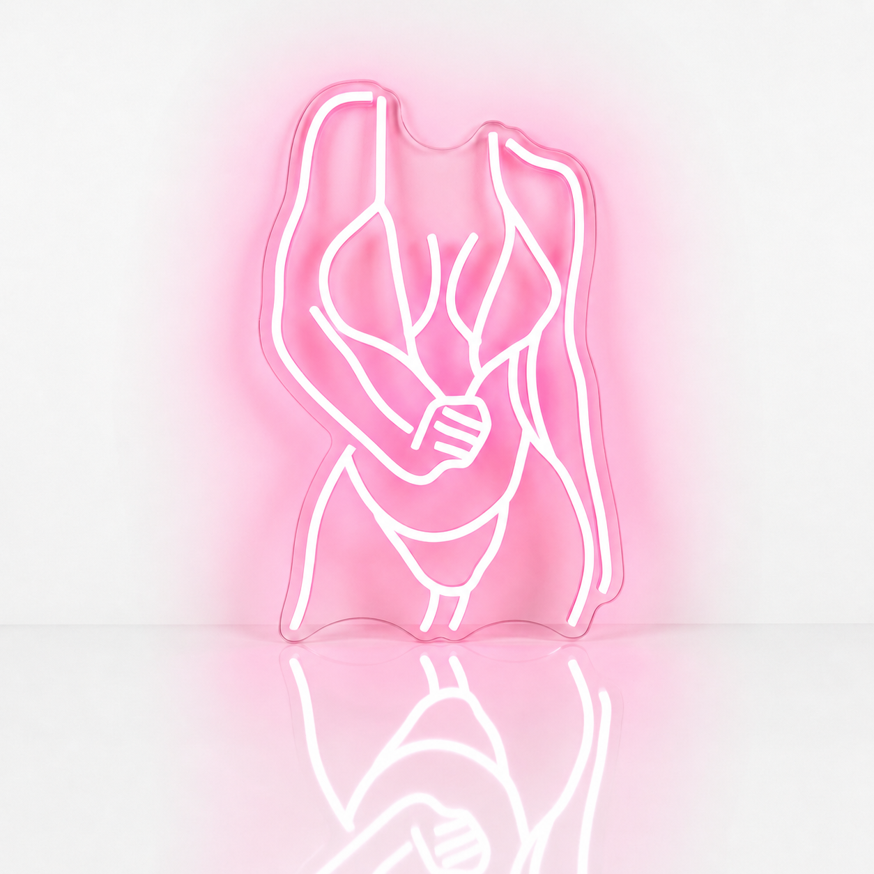 Néon LED Silhouette Femme | Enseigne Lumineuse Artistique | Support Acrylique & USB