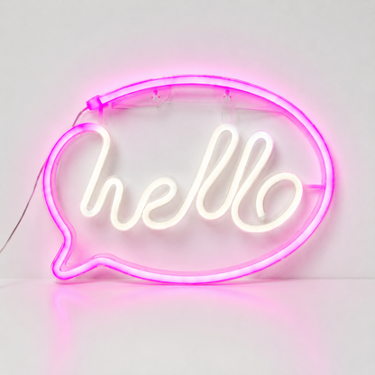 Néon LED « Hello » – Enseigne Lumineuse Murale Décorative