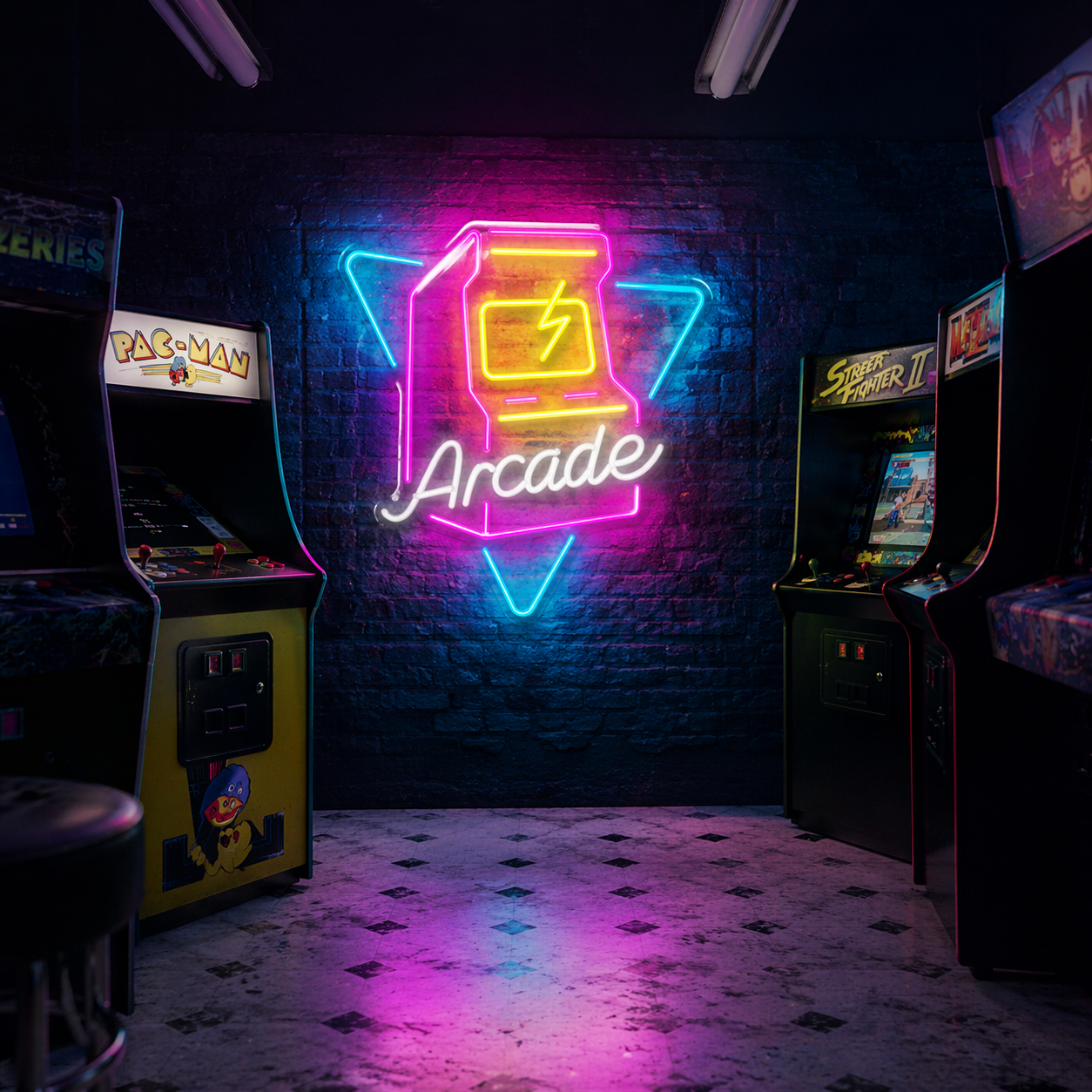 Néon LED Arcade | décoration salle de jeux rétro