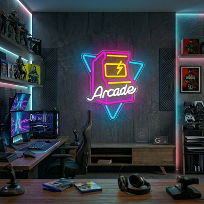 Néon LED Arcade | décoration salle de jeux rétro