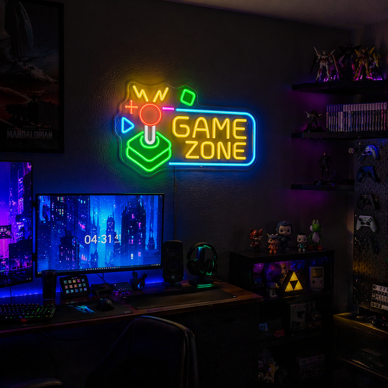 Néon LED Game Zone | décoration chambre gaming