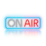 Néon LED On Air bleu rouge | décoration studio streaming