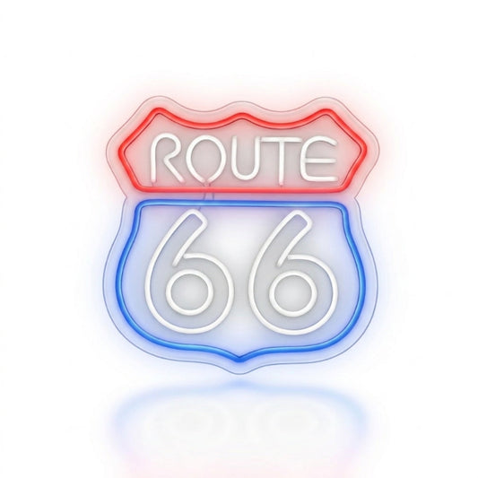 Néon LED Route 66 | décoration murale vintage
