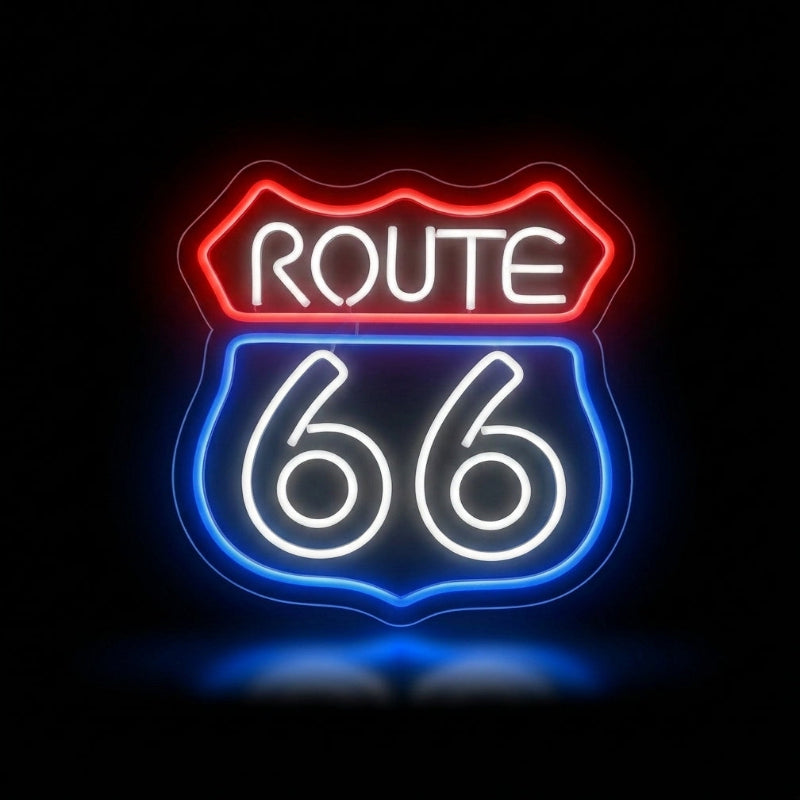 Néon LED Route 66 | décoration murale vintage