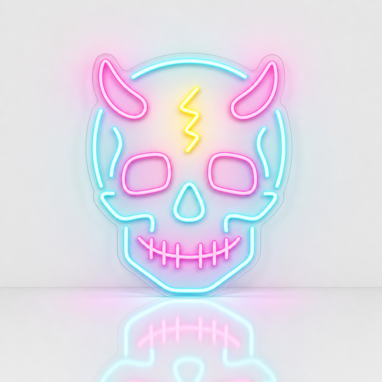 Néon LED décoratif Tête de mort | Décoration lumineuse