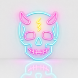 Néon LED décoratif Tête de mort | Décoration lumineuse
