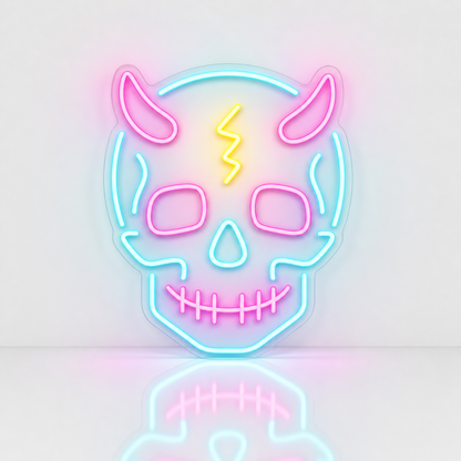 Néon LED décoratif Tête de mort | Décoration lumineuse
