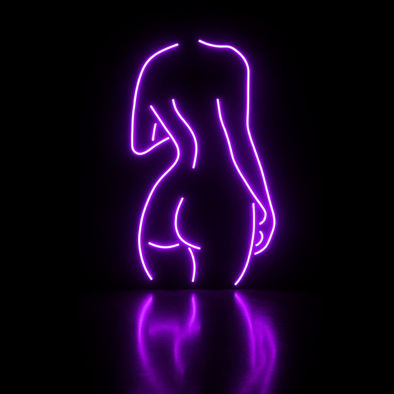 Néon LED silhouette féminine | décoration murale moderne