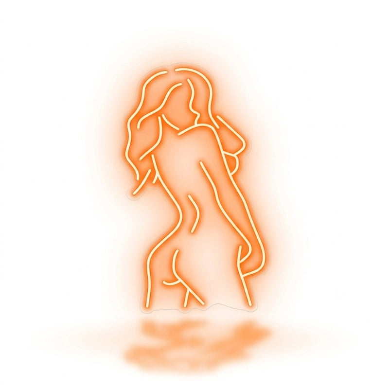 Néon LED silhouette féminine dos | décoration chambre et salon