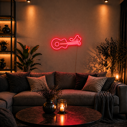 Néon LED guitare | décoration murale musique