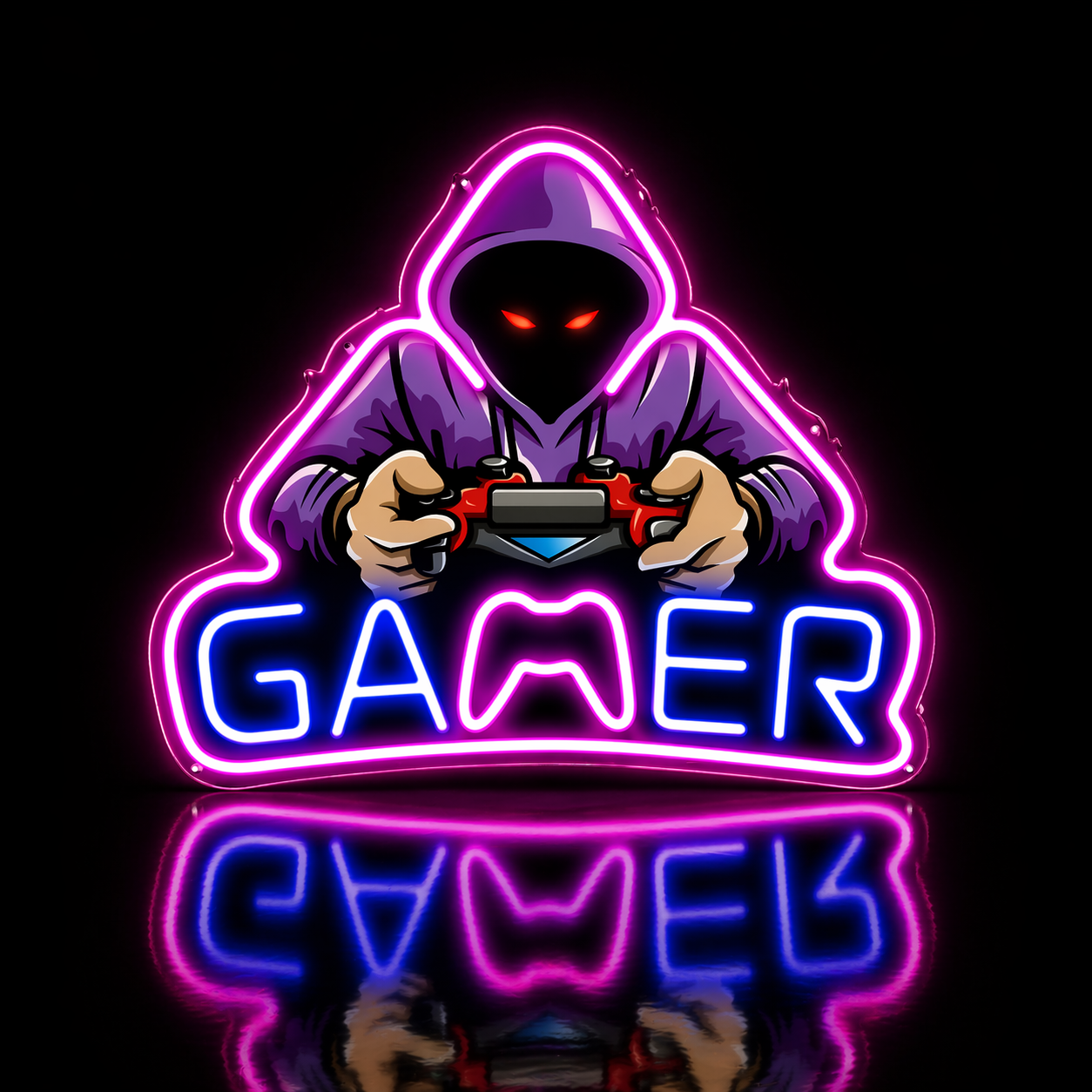 Néon LED Gamer Gameuse | décoration chambre gaming