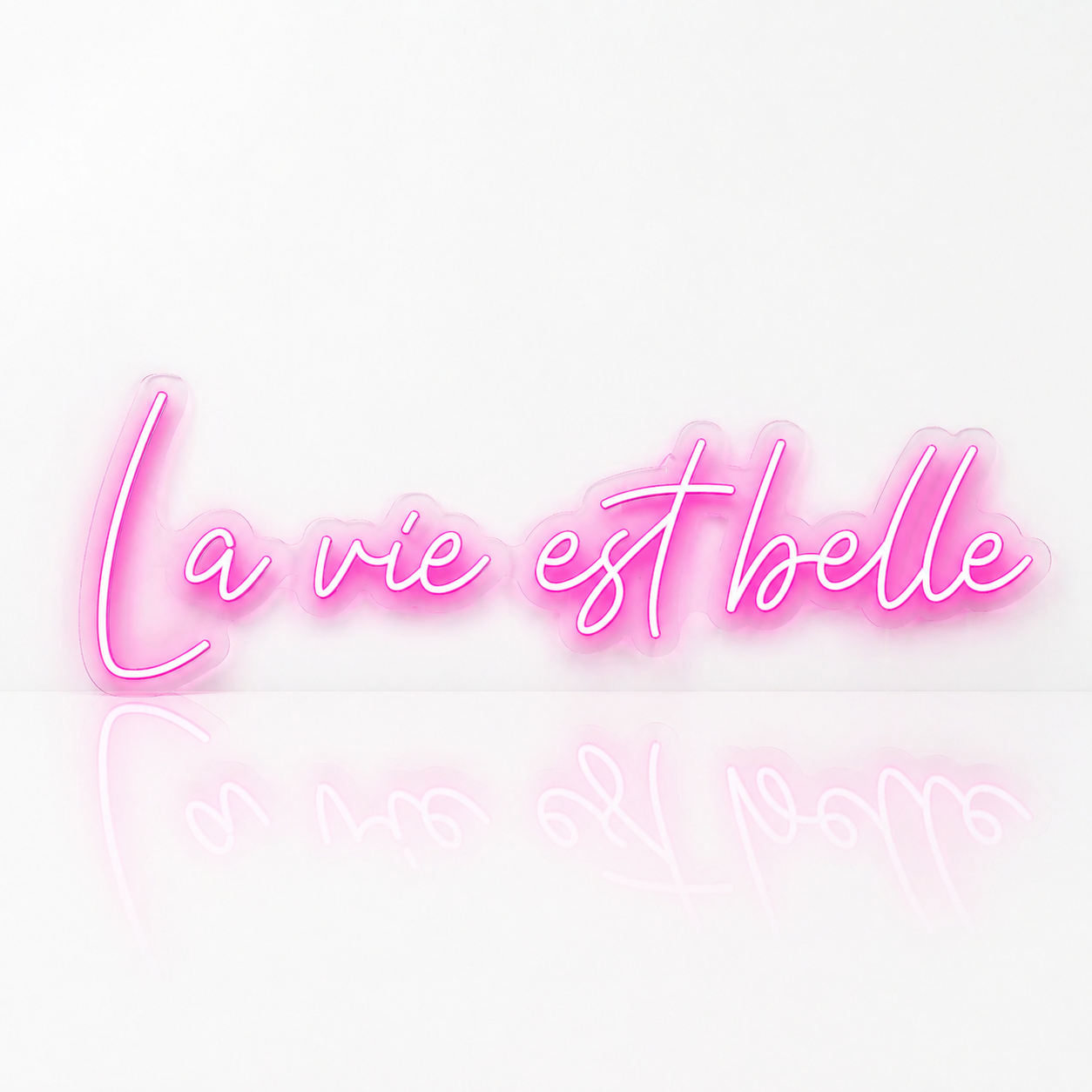 Néon LED C’est la Vie | Enseigne Lumineuse Design | Support Acrylique & Alimentation USB