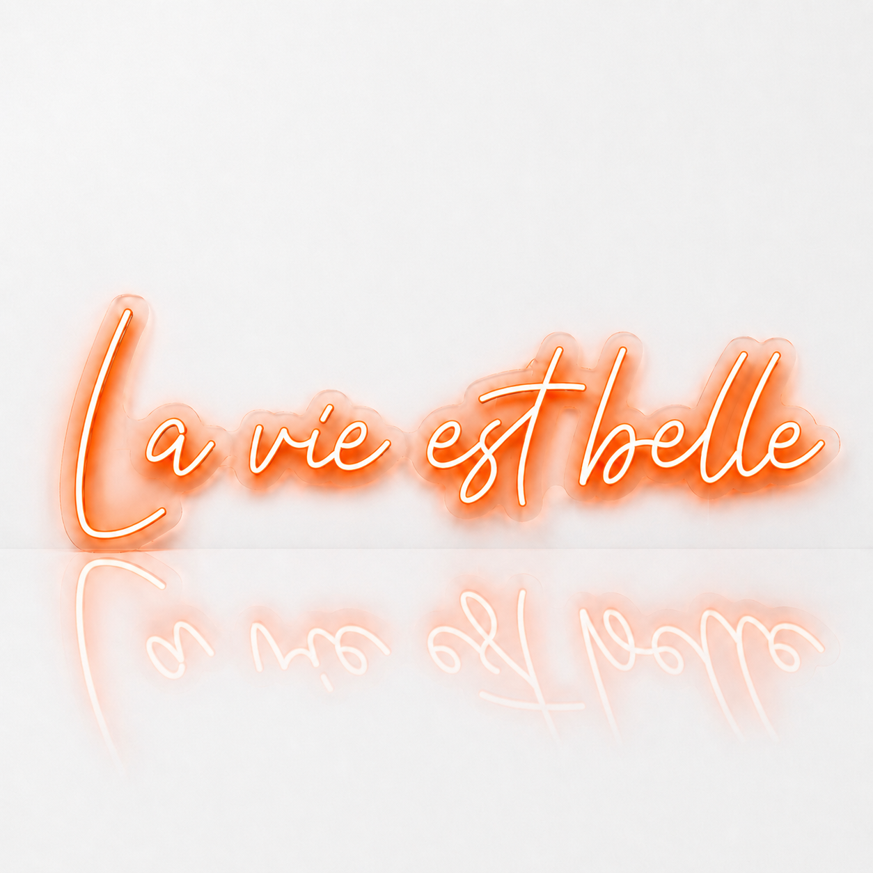Néon LED C’est la Vie | Enseigne Lumineuse Design | Support Acrylique & Alimentation USB