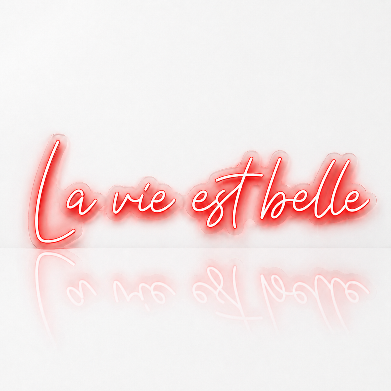 Néon LED C’est la Vie | Enseigne Lumineuse Design | Support Acrylique & Alimentation USB