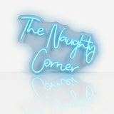 Néon LED The Naughty Corner | Enseigne Lumineuse Rouge | Intensité Variable & Support Acrylique